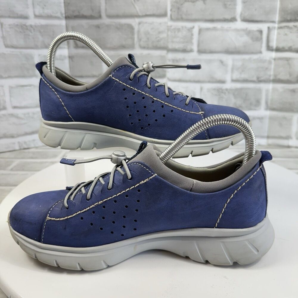 Samuel Hubbard Women's 7.5 Blue Leather Flight Sport Athletic Sneaker Shoes - Picture 4 of 14